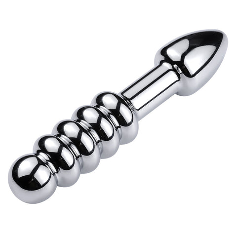 RY Stainless Steel 18cm Anal Beads & Butt Plug RY Stainless Steel 18cm Anal Beads & Butt Plug