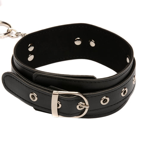 BDSM Handcuffs & Arm Cuffs & Collar Bondage Kit - Black BDSM Handcuffs & Arm Cuffs & Collar Bondage Kit - Black