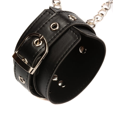 BDSM Handcuffs & Arm Cuffs & Collar Bondage Kit - Black BDSM Handcuffs & Arm Cuffs & Collar Bondage Kit - Black