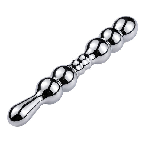 RY Stainless Steel 21cm Anal Beads & Butt Plug RY Stainless Steel 21cm Anal Beads & Butt Plug
