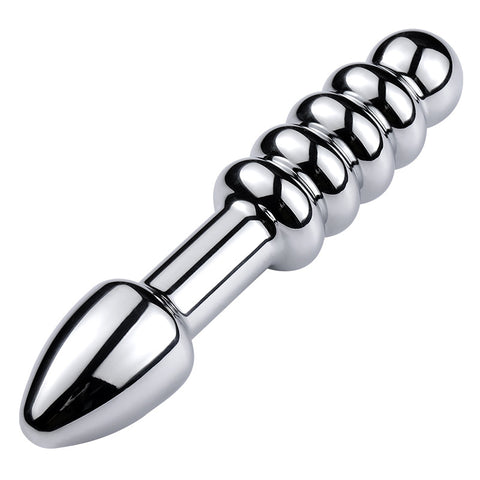 RY Stainless Steel 18cm Anal Beads & Butt Plug RY Stainless Steel 18cm Anal Beads & Butt Plug