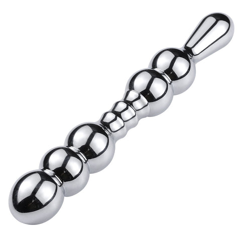 RY Stainless Steel 21cm Anal Beads & Butt Plug RY Stainless Steel 21cm Anal Beads & Butt Plug