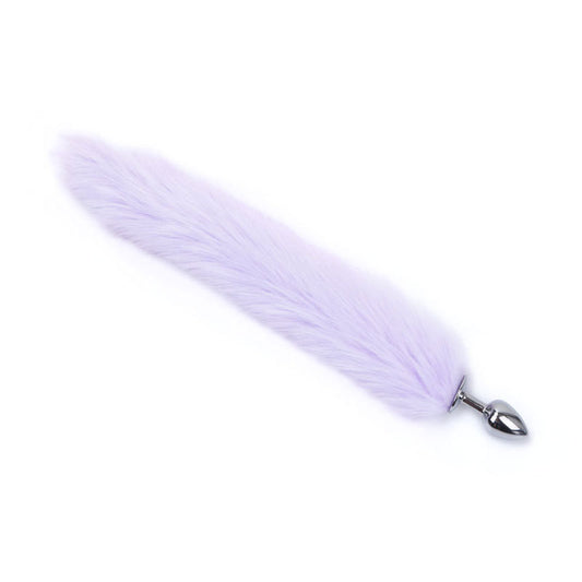 RY Cosplay Stainless Steel Fox Tail Anal Plug / Butt Plug - LightPurple