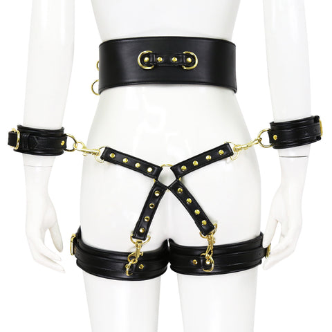 BDSM Sexy Harness Handcuffs & Leg Restraints Bondage Belt Kit BDSM Sexy Harness Handcuffs & Leg Restraints Bondage Belt Kit
