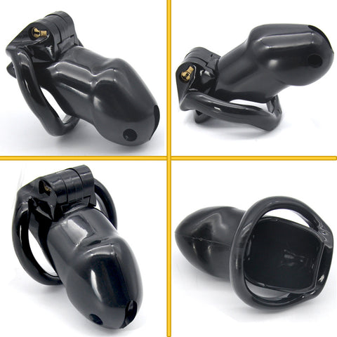Imprison Bird Male Chastity Device Penis Cage - Long Version with 4 Rings/Black Imprison Bird Male Chastity Device Penis Cage - Long Version with 4 Rings/Black