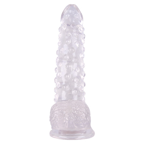 MD 9.05" Beaded Strap On Dildo Harness Kit  - Clear MD 9.05" Beaded Strap On Dildo Harness Kit  - Clear