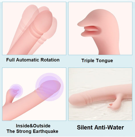 WOWYES V6 Swan Rotating Rabbit Vibrator Dildo WOWYES V6 Swan Rotating Rabbit Vibrator Dildo