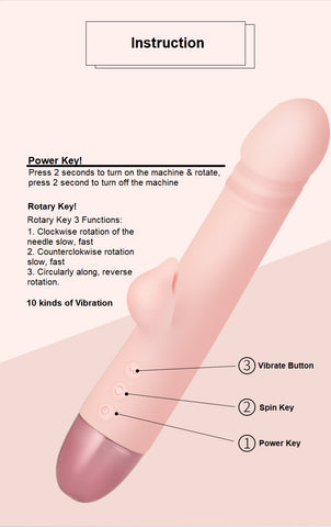 WOWYES V6 Swan Rotating Rabbit Vibrator Dildo WOWYES V6 Swan Rotating Rabbit Vibrator Dildo