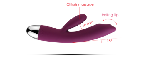 SVAKOM Trysta Rolling G-Spot Rabbit Vibrator - Rose SVAKOM Trysta Rolling G-Spot Rabbit Vibrator - Rose