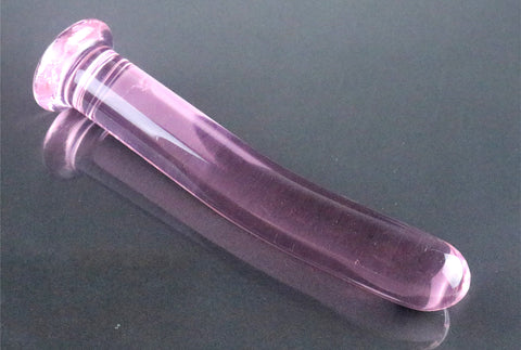 Pillar Pink Crystal Glass Dildo / Anal Plug - S/M/L