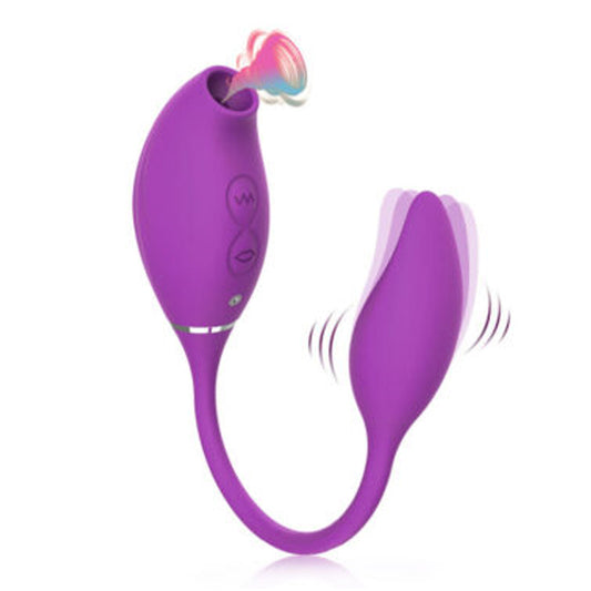 HC Double Ended Suction & G-Spot Vibrator - Purple