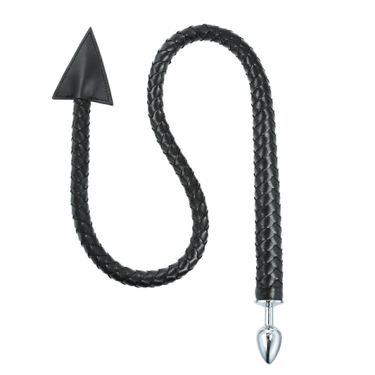 108cm Cosplay Bondage Metal Anal Plug with Devil Tail