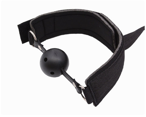 BDSM Fetish Ball Gag Collar & Handcuffs Back Restraints Bondage Kit - Black BDSM Fetish Ball Gag Collar & Handcuffs Back Restraints Bondage Kit - Black