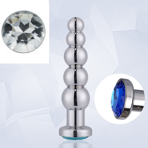 RY Deluxe Beaded Crystal Jewelled Stainless Steel Anal Plug RY Deluxe Beaded Crystal Jewelled Stainless Steel Anal Plug