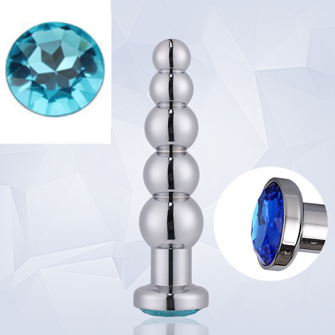 RY Deluxe Beaded Crystal Jewelled Stainless Steel Anal Plug RY Deluxe Beaded Crystal Jewelled Stainless Steel Anal Plug