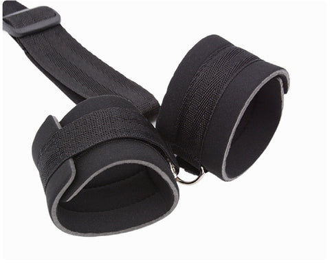 BDSM Fetish Ball Gag Collar & Handcuffs Back Restraints Bondage Kit - Black BDSM Fetish Ball Gag Collar & Handcuffs Back Restraints Bondage Kit - Black