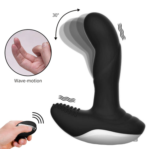 FOX P10 Remote Control Wiggle Motion Auto Heating Vibrating Prostate Massager FOX P10 Remote Control Wiggle Motion Auto Heating Vibrating Prostate Massager