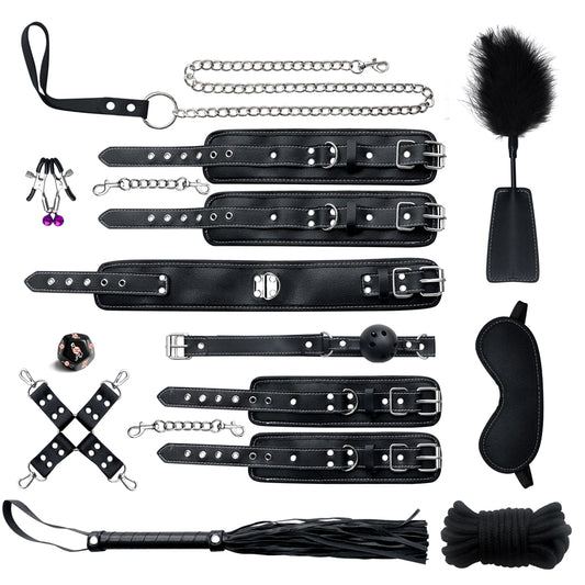 BDSM 14 pcs Restraint Bondage Kit - Pink