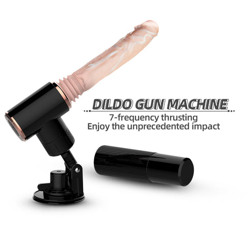 DIBE Auto Heating Thrusting Vibrating Realistic Dildo / Hand-Free Sex Machine Vibrator