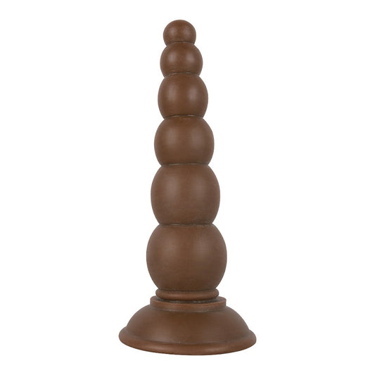 MD Super Beaded 7.87" Anal Plug - Brown