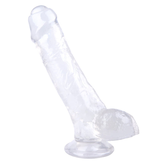 MD 20cm Foreskin Baby Crystal Realistic Dildo - Clear