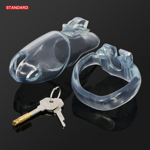 Imprison Bird A777 Male Chastity Device Penis Cage Kit- 4 Sizes with 4 Rings/Clear Imprison Bird A777 Male Chastity Device Penis Cage Kit- 4 Sizes with 4 Rings/Clear