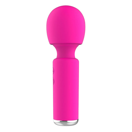 HC Silicone Mini Wand Massager Vibrator -  Rose