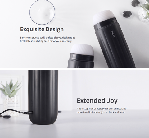 SVAKOM Sam Neo APP Remote Control Interactive Suction Vibrating Male Masturbator - White SVAKOM Sam Neo APP Remote Control Interactive Suction Vibrating Male Masturbator - White