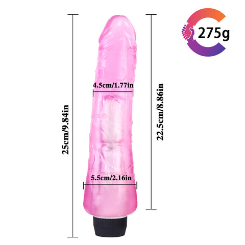 MD 9.84'' Realistic Huge Dildo Vibrator - Pink
