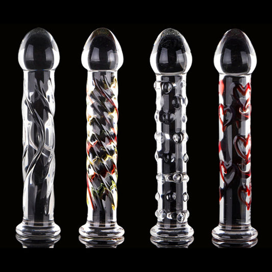 Brother Four 18cm Crystal Glass Butt Plug / Anal Beads / Thruster Dildo