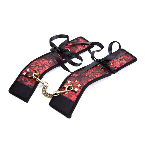 BDSM Fetish Bondage Restraint Set - Handcuffs, Ankle Cuffs & Wrist Cuffs BDSM Fetish Bondage Restraint Set - Handcuffs, Ankle Cuffs & Wrist Cuffs