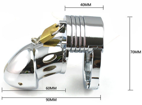 LHD Steel Cock Penis Cage Male Chastity Kit Adjustable BDSM LHD Steel Cock Penis Cage Male Chastity Kit Adjustable BDSM