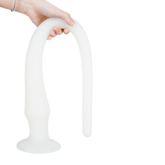 MD Dragon Whip Extremely Long Anal Snake Anal Plug - Silicone Colon Snake  - Clear / 4 Size 30cm-60cm