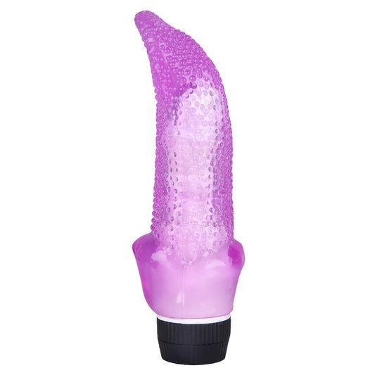 MD 7.08'' Realistic Tongue Dildo Vibrator - Purple Lifelike Pleasure Toy