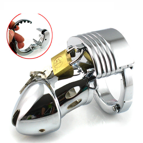 LHD Steel Cock Penis Cage Male Chastity Kit Adjustable BDSM LHD Steel Cock Penis Cage Male Chastity Kit Adjustable BDSM