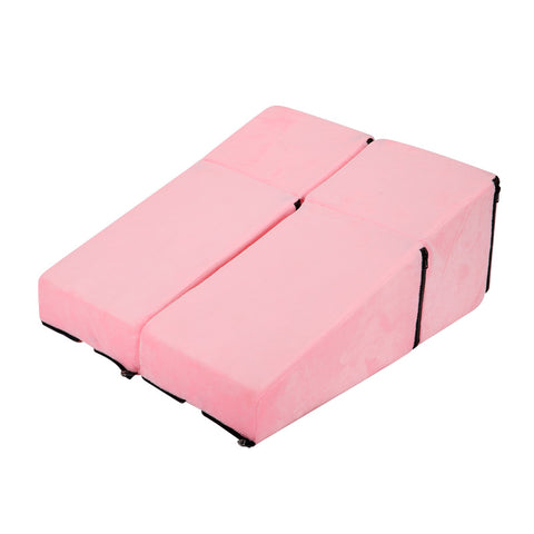 Trapezoid Deformable Sex Pillow Position Enhancer Cushion Kit - Pink