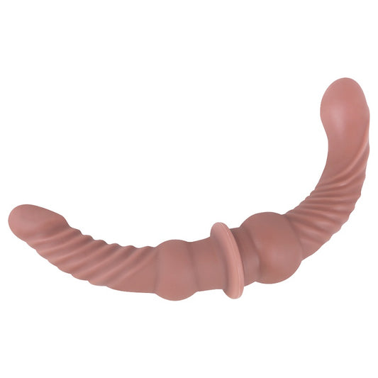 MD 9.45'' & 7.48'' Double Penetration Dildo -  Brown
