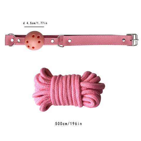 BDSM 14-Piece Restraint Bondage Kit - Pink Fetish Play Set BDSM 14-Piece Restraint Bondage Kit - Pink Fetish Play Set