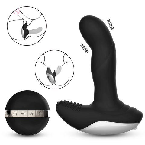 FOX P10 Remote Control Wiggle Motion Auto Heating Vibrating Prostate Massager FOX P10 Remote Control Wiggle Motion Auto Heating Vibrating Prostate Massager