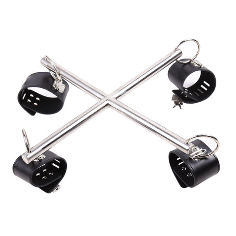 BDSM Cross Spreader Bar Wrist & Ankle Restraint Bondage Kit BDSM Cross Spreader Bar Wrist & Ankle Restraint Bondage Kit