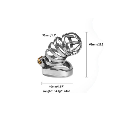 RY Stainless Steel Male Chastity Device - Penis Cage Cock Restraint with 3 Size Options (Style 032-5) RY Stainless Steel Male Chastity Device - Penis Cage Cock Restraint with 3 Size Options (Style 032-5)