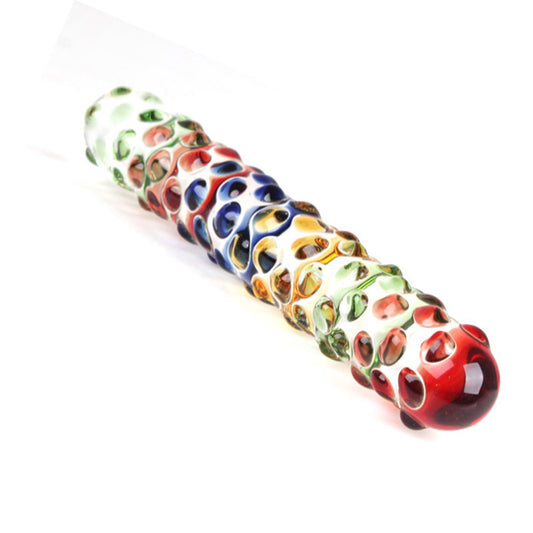 Glaze 17cm Crystal Glass Anal Plug & Thruster Dildo - Elegant Colorful Design