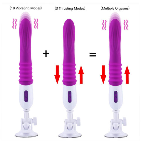 HC Automatic Telescopic Auto Thrusting Sex Machine / Vibrating Dildo