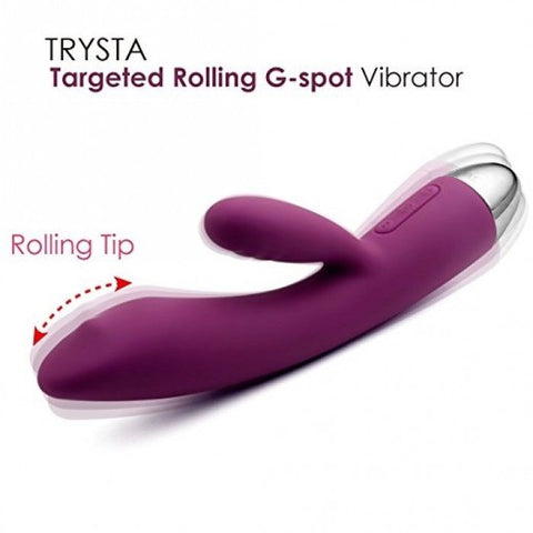 SVAKOM Trysta Rolling G-Spot Rabbit Vibrator - Rose SVAKOM Trysta Rolling G-Spot Rabbit Vibrator - Rose