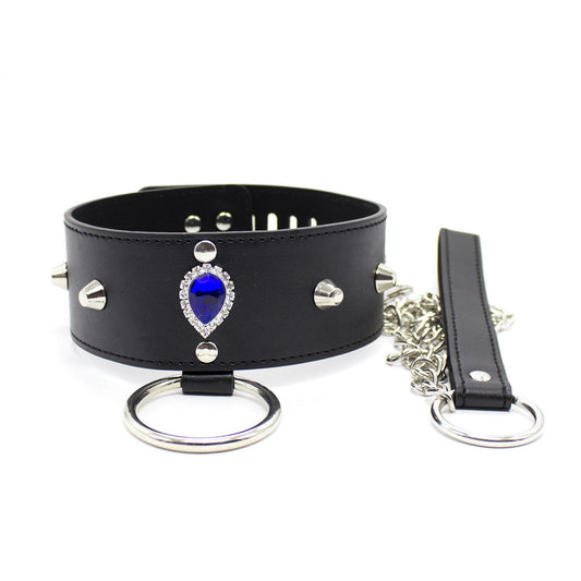 Blue Diamond Bondage Collar & Leash Kit