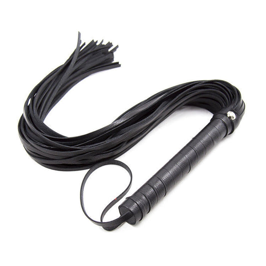 70cm Faux Leather Tassels Bondage Beginner Flogger - Black