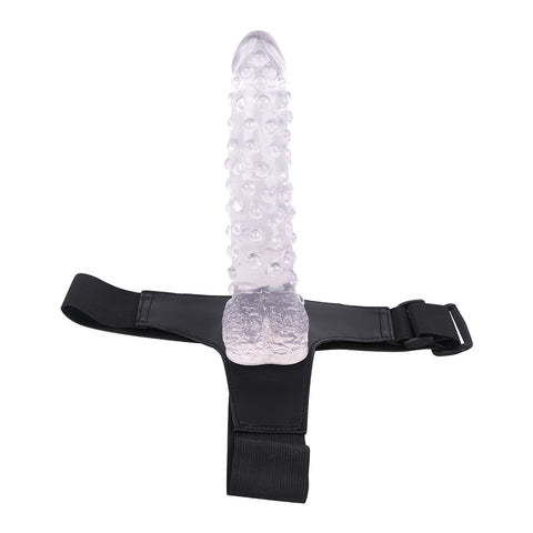 MD 9.05" Beaded Strap On Dildo Harness Kit  - Clear MD 9.05" Beaded Strap On Dildo Harness Kit  - Clear