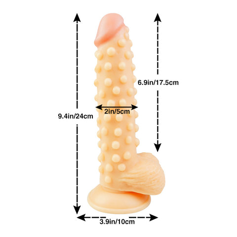 MD 9.4'' Beaded Strap-On Dildo Harness Kit - Flesh Tone MD 9.4'' Beaded Strap-On Dildo Harness Kit - Flesh Tone
