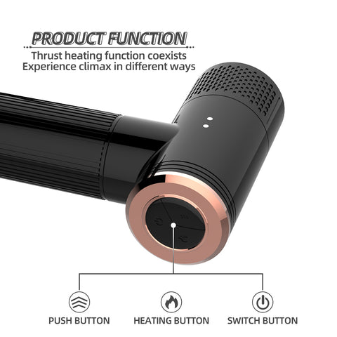 DIBE Auto Heating Thrusting Vibrating Realistic Dildo / Hand-Free Sex Machine Vibrator