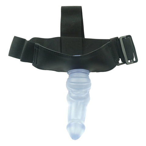 MD Bulleter 17cm Realistic Strap On Dildo & Harness - Lightblue